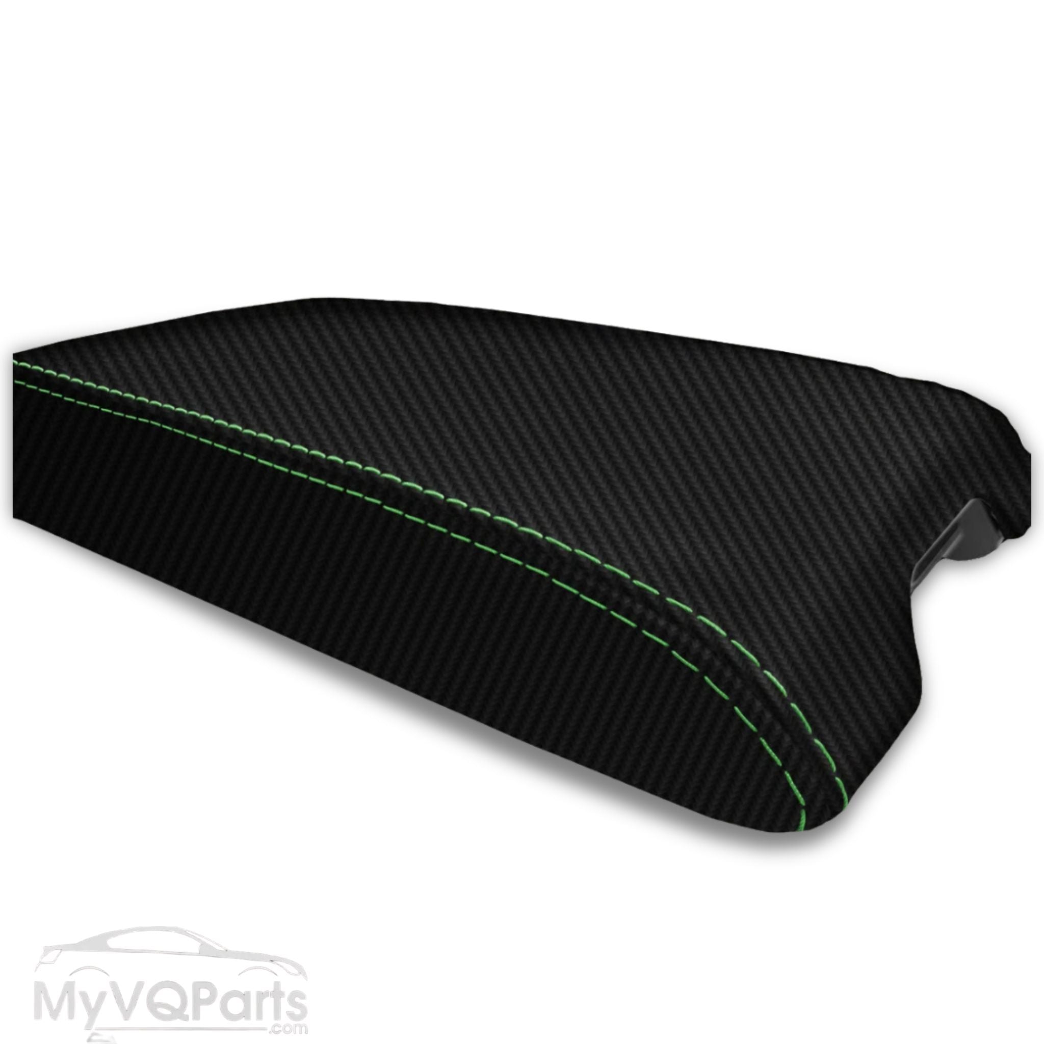 MyVQParts Console Lid Cover Carbon Fiber Style for Infiniti G35 Coupe 2002-2007 Custom Stitch