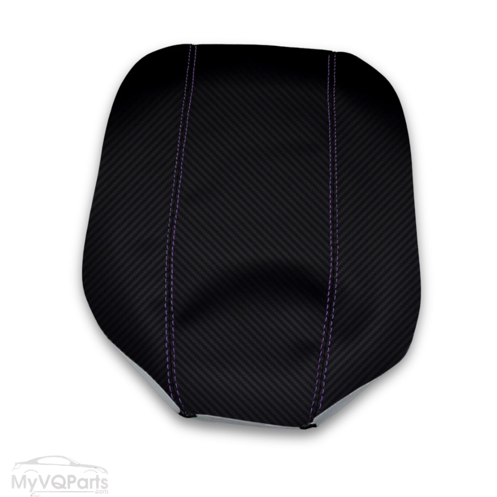 MyVQParts Console Lid Cover Carbon Fiber Style for Infiniti G35 Coupe 2002-2007 Custom Stitch