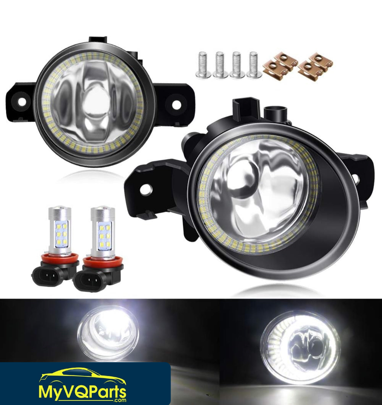 MyVQParts Premium Ultra Bright Halo Fog Lights