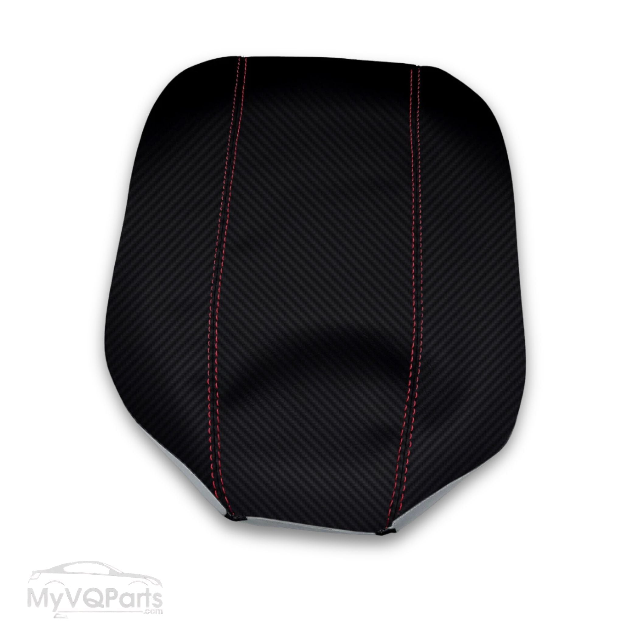 MyVQParts Console Lid Cover Carbon Fiber Style for Infiniti G35 Coupe 2002-2007 Custom Stitch