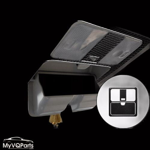 MyVQParts 3Pcs Carbon Fiber Interior Overhead Light Cover Trim For Nissan 350Z 2003-2009