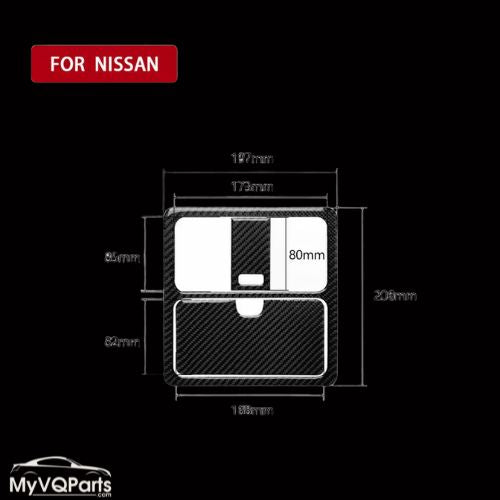 MyVQParts 3Pcs Carbon Fiber Interior Overhead Light Cover Trim For Nissan 350Z 2003-2009