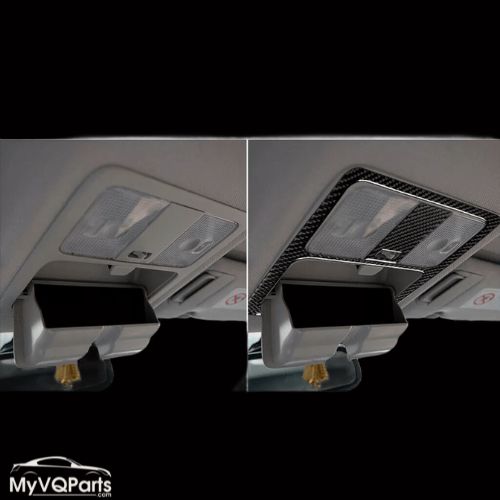 MyVQParts 3Pcs Carbon Fiber Interior Overhead Light Cover Trim For Nissan 350Z 2003-2009