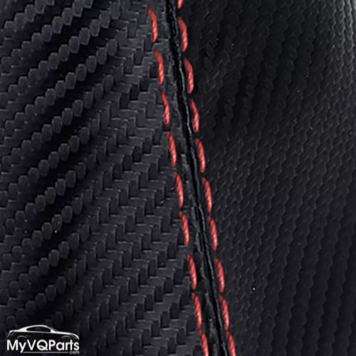 MyVQParts Console Lid Cover Carbon Fiber Style for Infiniti G35 Coupe 2002-2007 Custom Stitch