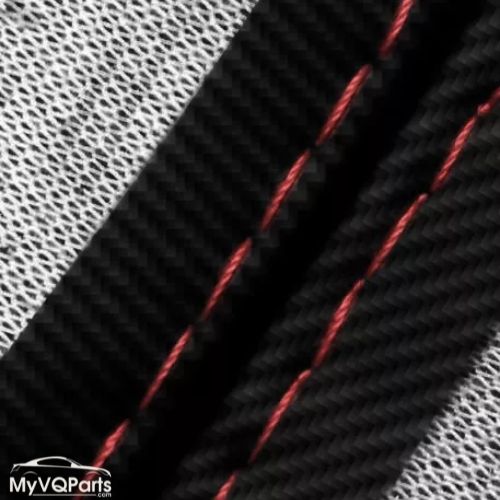 MyVQParts Console Lid Cover Carbon Fiber Style for Infiniti G35 Coupe 2002-2007 Custom Stitch