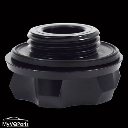 MyVQParts V2 Black Engine Oil Filler Cap Black Carbon Fiber Emblem Fits Nissan Infiniti
