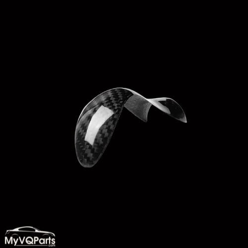 MyVQParts 2x Carbon Fiber Steering Wheel +Gear Shift Knob Head Trim For Infiniti Q50 14-17