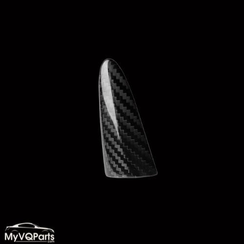 MyVQParts 2x Carbon Fiber Steering Wheel +Gear Shift Knob Head Trim For Infiniti Q50 14-17