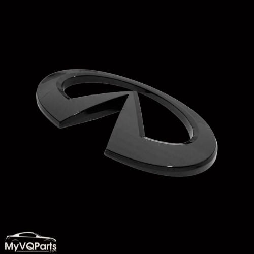 MyVQParts 14-22 Infiniti Q50 Rear Luggage Lid Nameplate Emblem Badge Logo Gloss Black