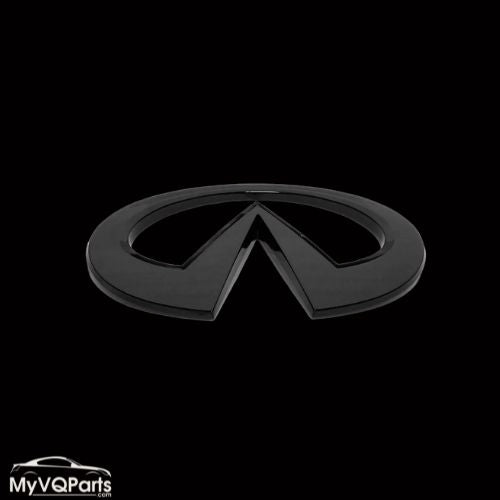 MyVQParts 14-22 Infiniti Q50 Rear Luggage Lid Nameplate Emblem Badge Logo Gloss Black