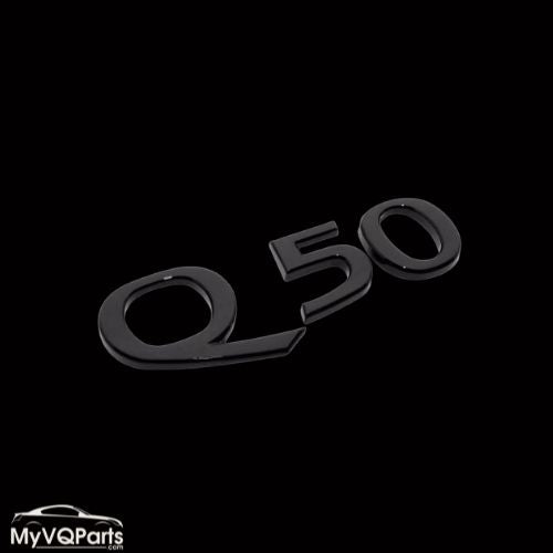 MyVQParts For Q50 Auto Rear Trunk Letter Badge Sticker Sport Gloss Black Q 50 Symbol
