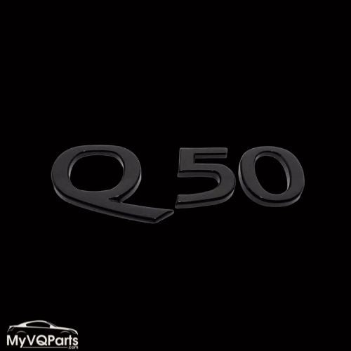 MyVQParts For Q50 Auto Rear Trunk Letter Badge Sticker Sport Gloss Black Q 50 Symbol