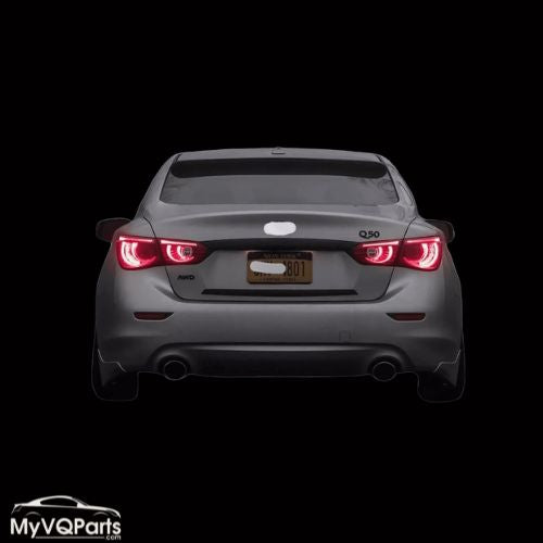 MyVQParts For Q50 Auto Rear Trunk Letter Badge Sticker Sport Gloss Black Q 50 Symbol