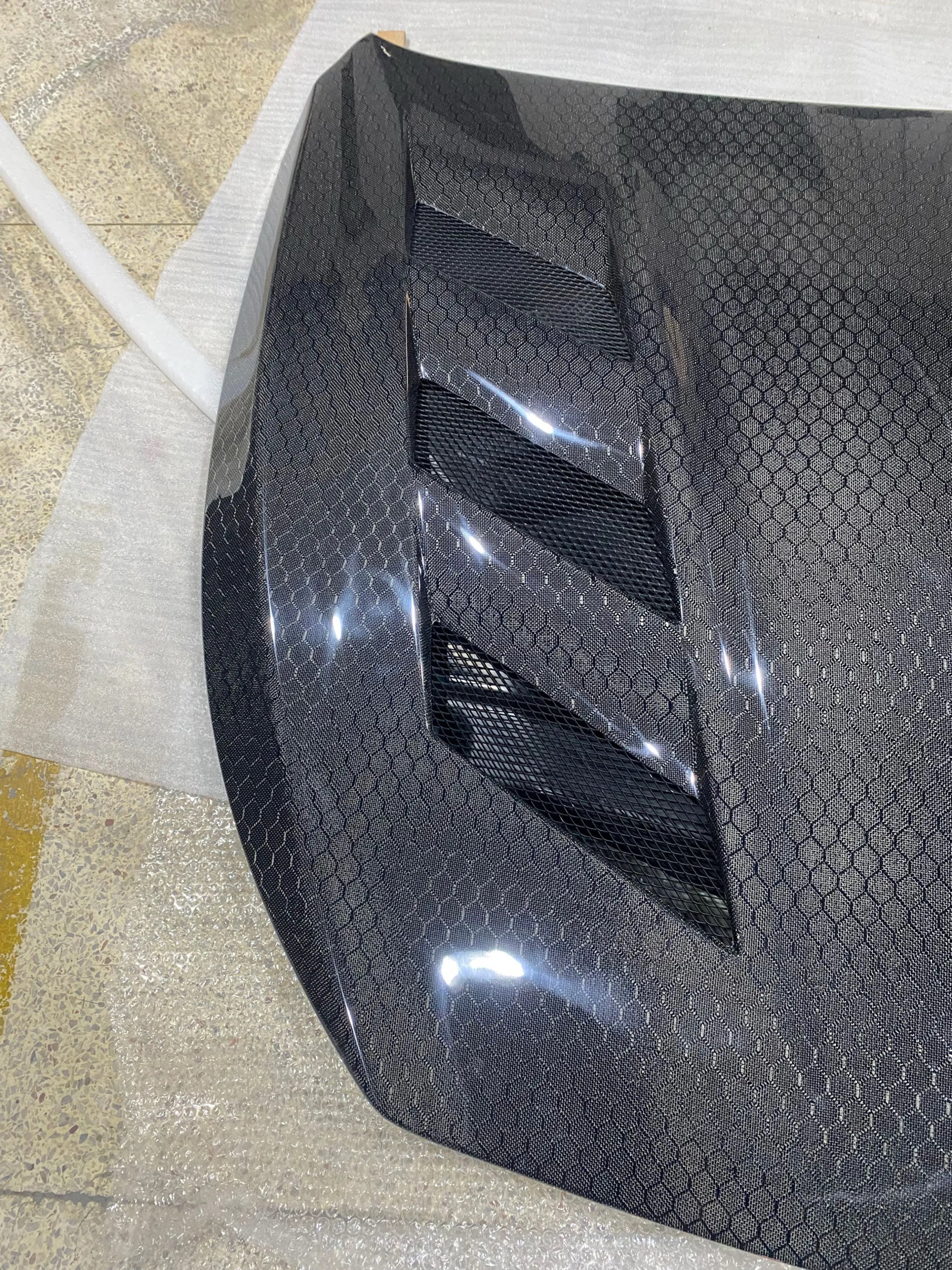 MyVQParts Full Carbon Fiber V1 Vented Hood for Infiniti Q50