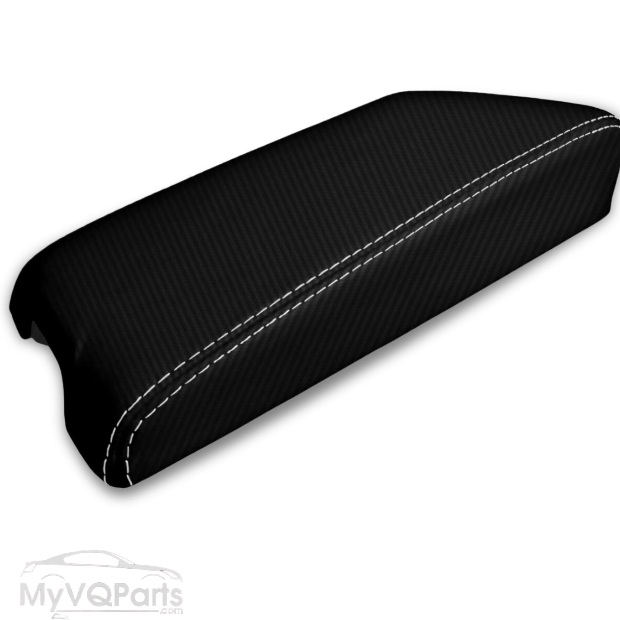 MyVQParts Console Lid Cover Carbon Fiber Style for Infiniti G35 Coupe 2002-2007 Custom Stitch