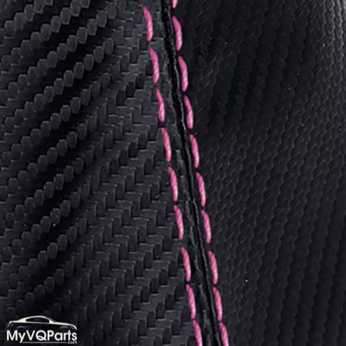 MyVQParts Console Lid Cover Carbon Fiber Style for Infiniti G35 Coupe 2002-2007 Custom Stitch