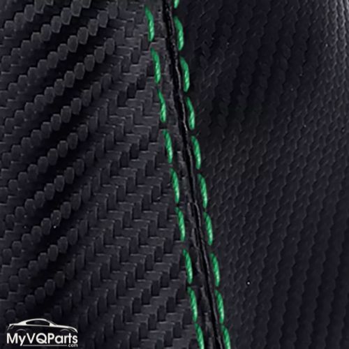 MyVQParts Console Lid Cover Carbon Fiber Style for Infiniti G35 Coupe 2002-2007 Custom Stitch