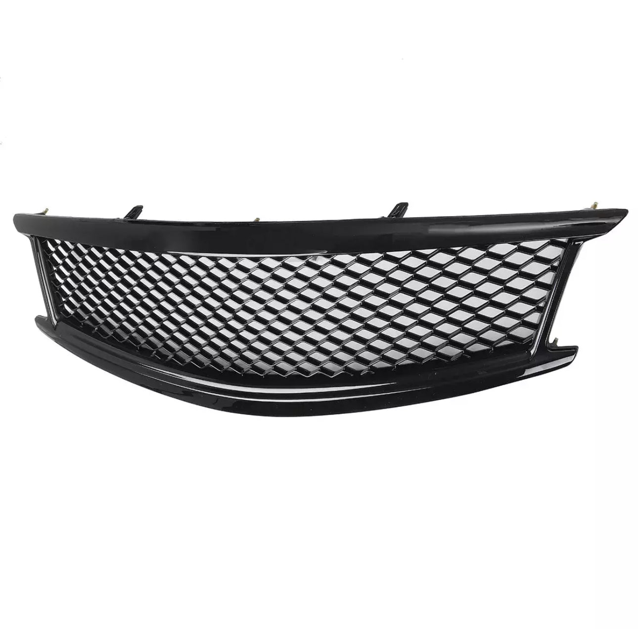 MyVQParts Infiniti G37 S Skyline Sedan 2010-2014 Front Bumper Grill - Upper Diamond Mesh Grille (Gloss Black)