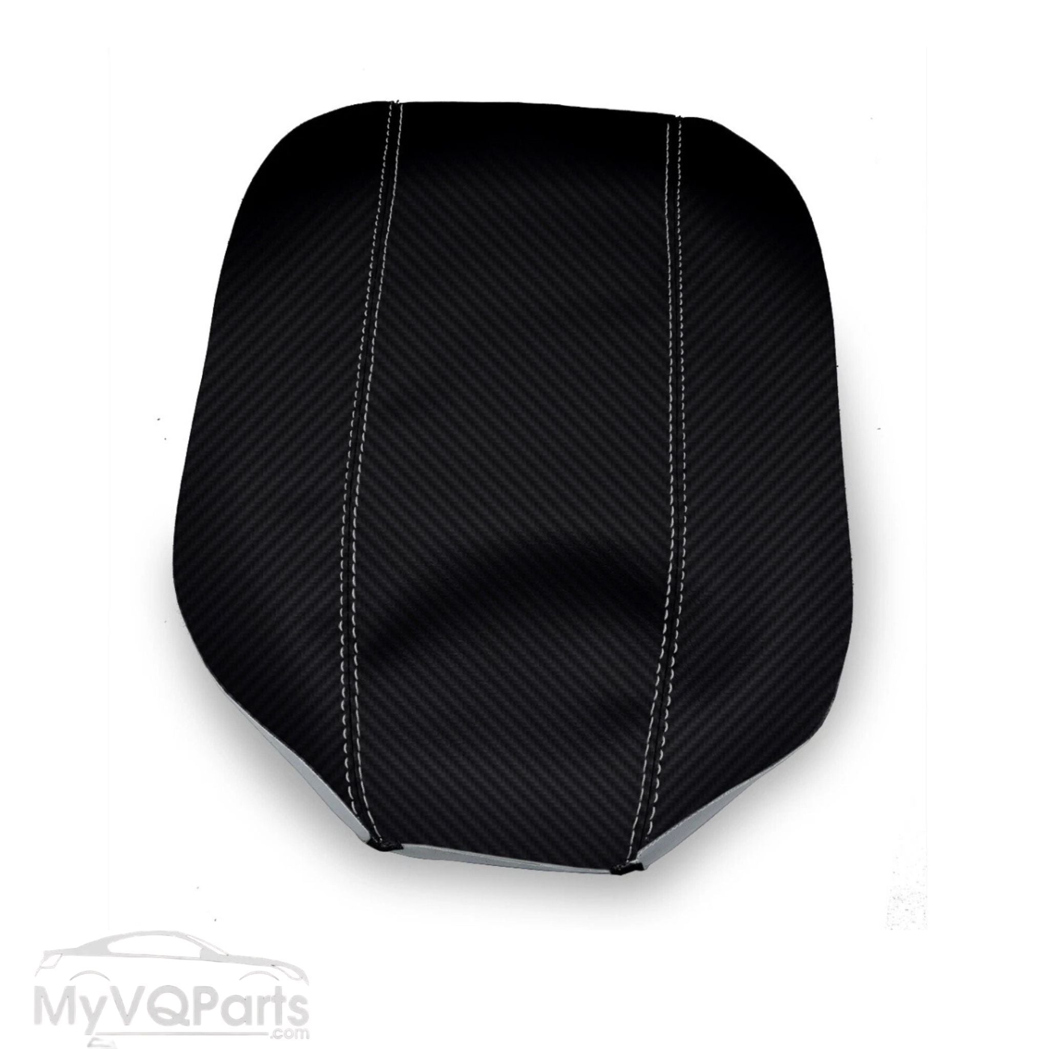 MyVQParts Console Lid Cover Carbon Fiber Style for Infiniti G35 Coupe 2002-2007 Custom Stitch