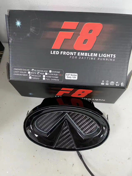 MyVQParts G37 Coupe & Sedan LED Emblem - Cool White, RGB, & Carbon Fiber