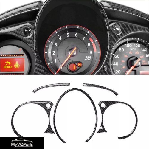 MyVQParts 17Pcs Carbon Fiber Interior Full Set Kit Cover Trim For Nissan 370Z 2009-2020