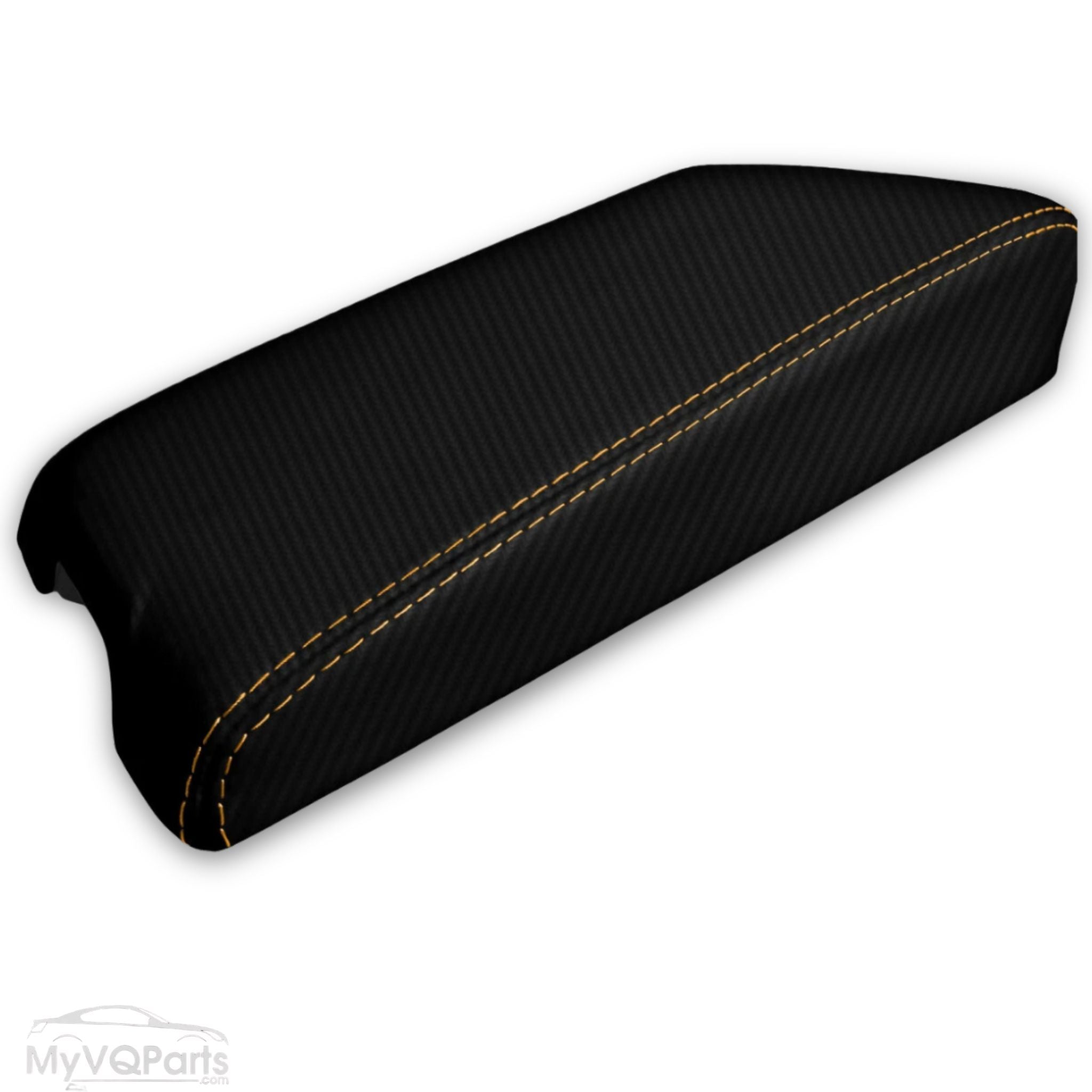 MyVQParts Console Lid Cover Carbon Fiber Style for Infiniti G35 Coupe 2002-2007 Custom Stitch
