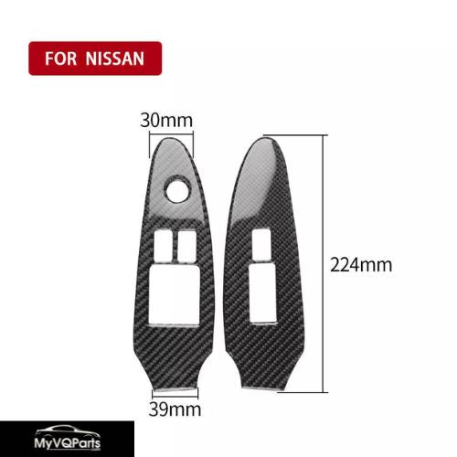 MyVQParts 17Pcs Carbon Fiber Interior Full Set Kit Cover Trim For Nissan 370Z 2009-2020