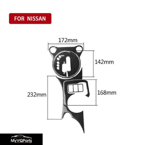 MyVQParts 17Pcs Carbon Fiber Interior Full Set Kit Cover Trim For Nissan 370Z 2009-2020