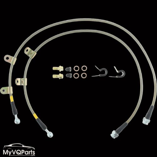 MyVQParts Stainless Steel Front Brake Line Kit for Infiniti 07-08 G35 08-13 G37 09-19 370Z