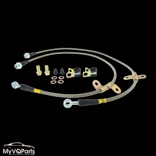MyVQParts Stainless Steel Front Brake Line Kit for Infiniti 07-08 G35 08-13 G37 09-19 370Z