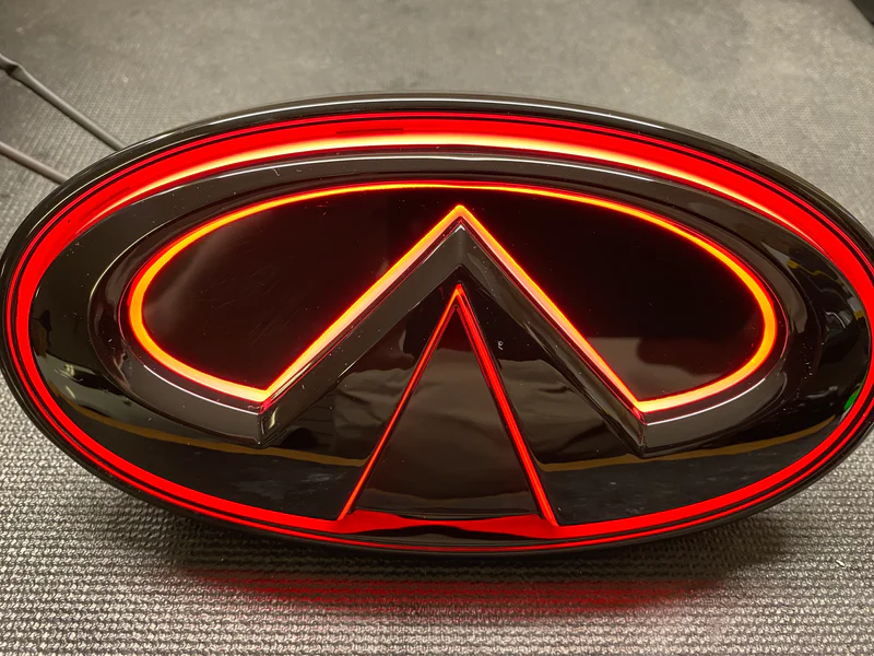 MyVQParts Q50/Q60 LED Emblem - Cool White, RGB, Chasing RGB, & Carbon Fiber Options