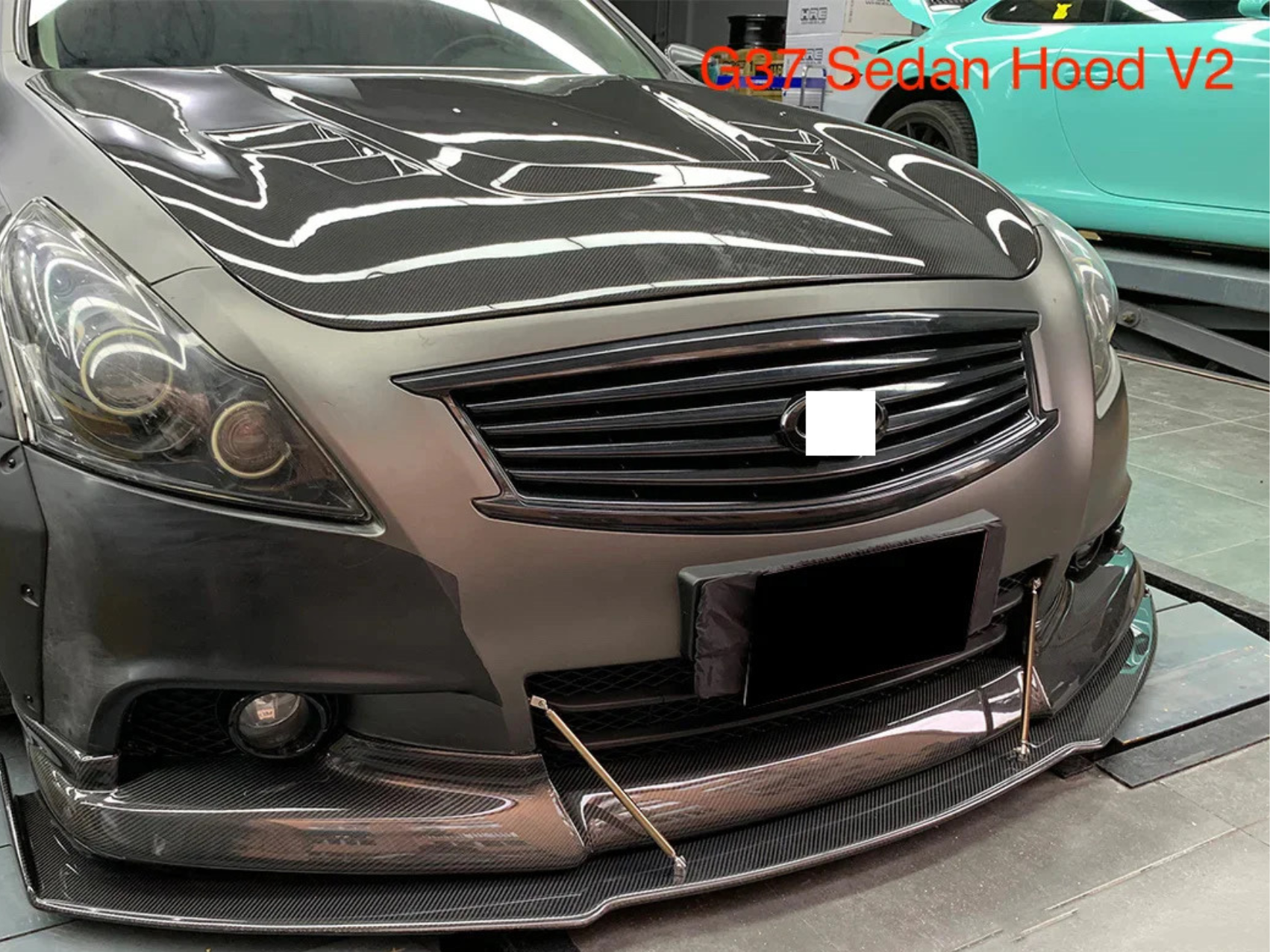 MyVQParts G37 Sedan V2 Triple Vented Carbon Fiber Hood
