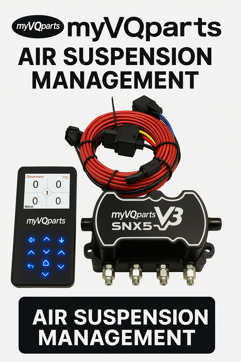 MyVQParts G37 Coupe & Sedan Full Airbag Suspension Kit with Controller + Bluetooth Management