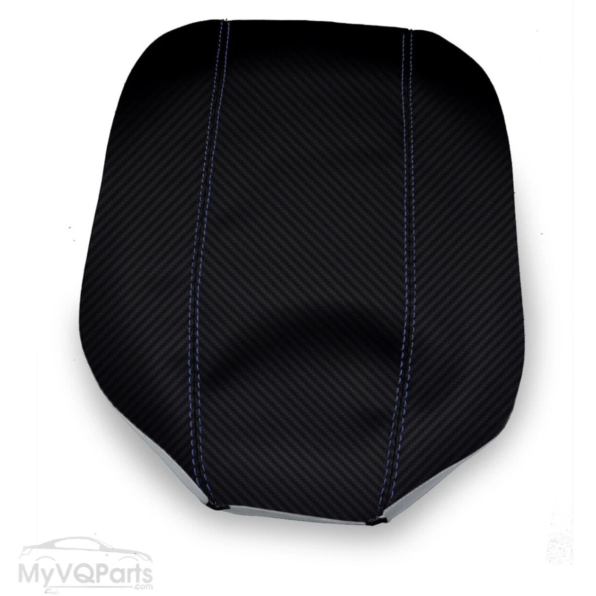 MyVQParts Console Lid Cover Carbon Fiber Style for Infiniti G35 Coupe 2002-2007 Custom Stitch