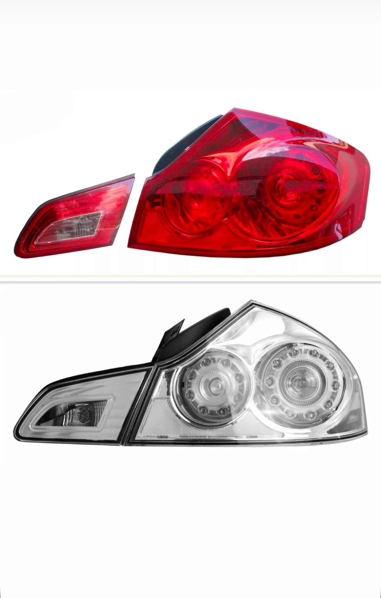 MyVQParts G37 Clears G35/G37 Sedan (2007-2015) Premium Clear Taillights