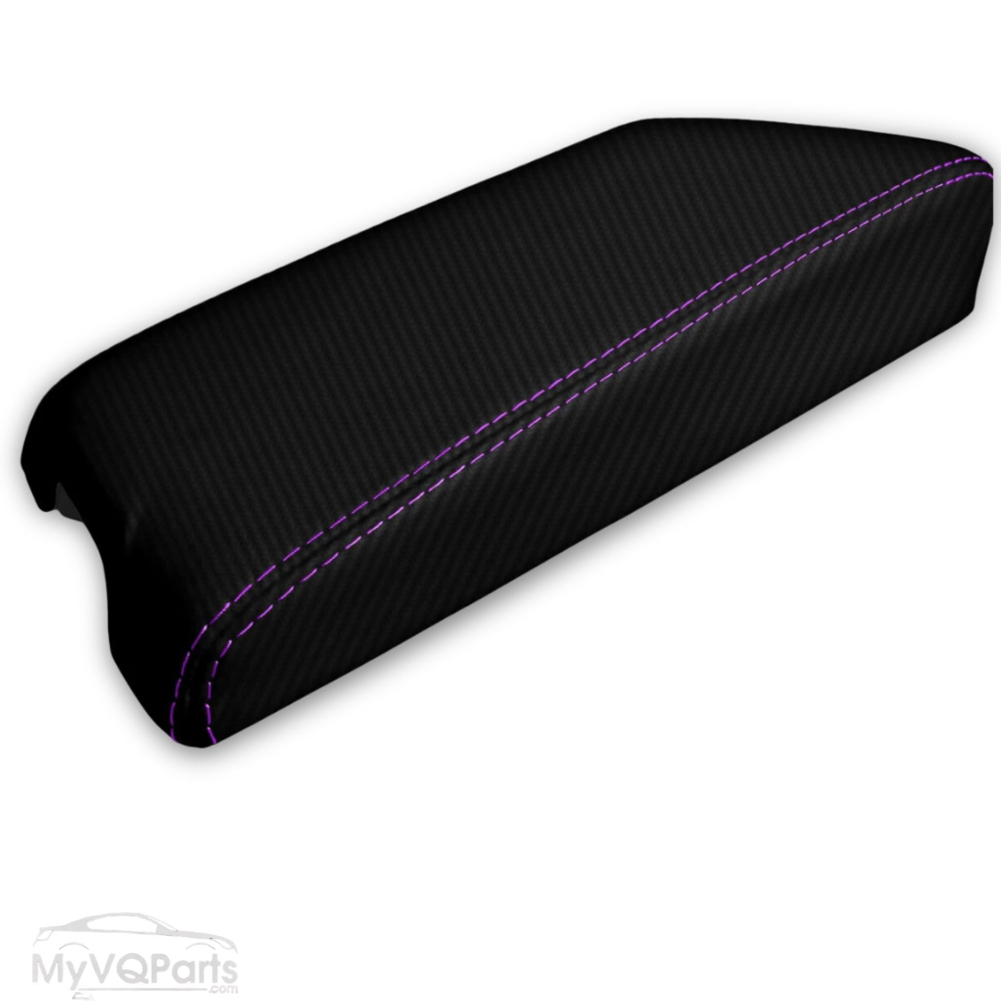 MyVQParts Console Lid Cover Carbon Fiber Style for Infiniti G35 Coupe 2002-2007 Custom Stitch