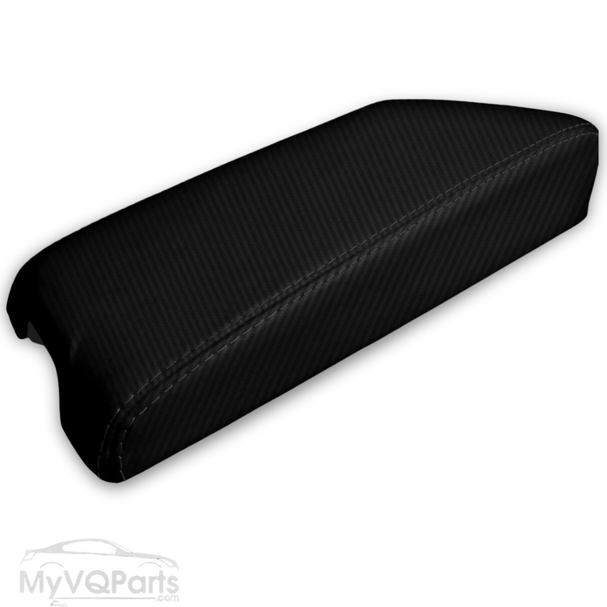 MyVQParts Console Lid Cover Carbon Fiber Style for Infiniti G35 Coupe 2002-2007 Custom Stitch