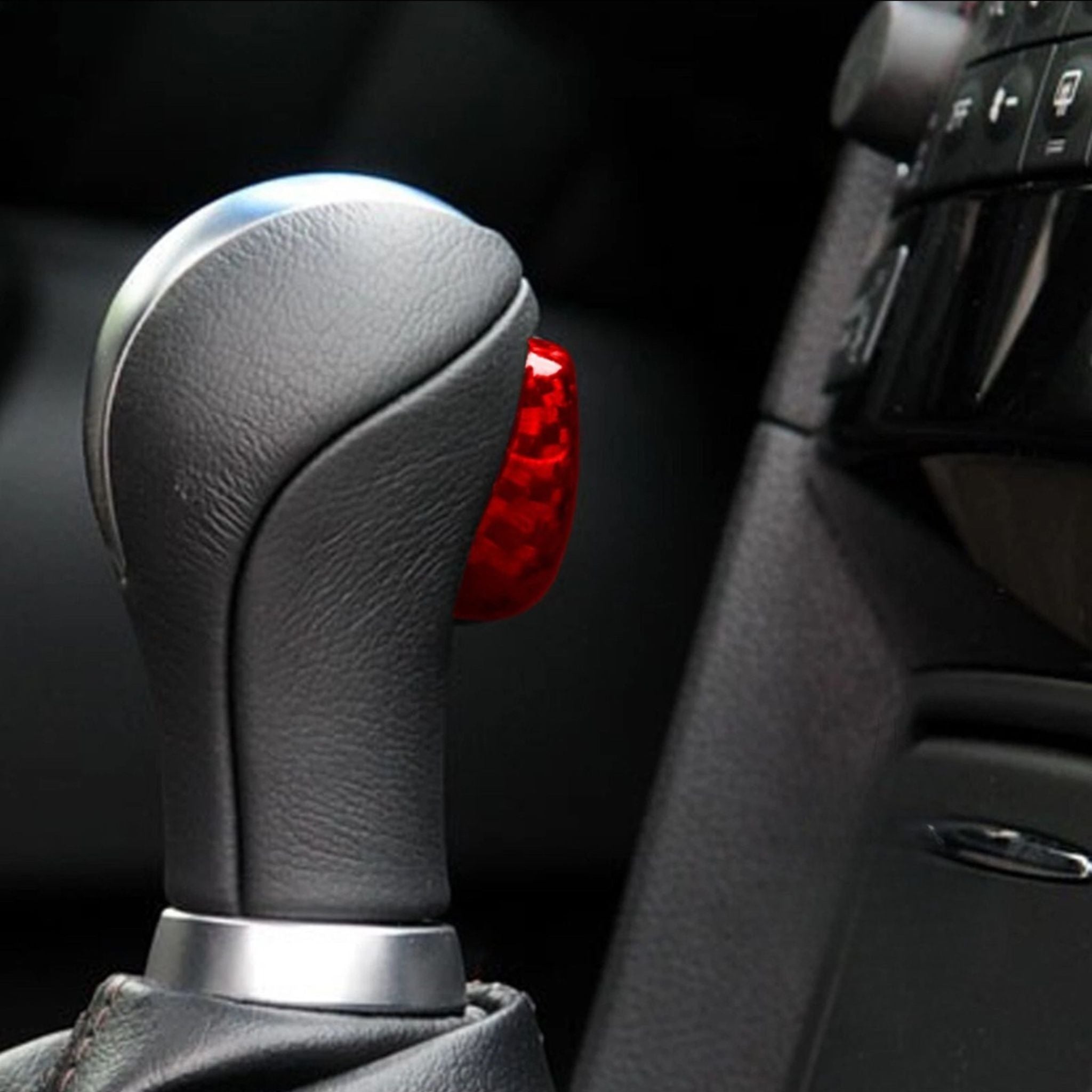 Carbon Fiber Gear Shift Knob Button Cover For Infiniti G35 G37 FX37 QX50 QX70