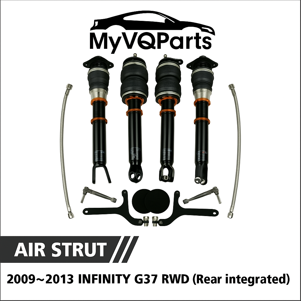 MyVQParts G37 Coupe & Sedan Full Airbag Suspension Kit with Controller + Bluetooth Management