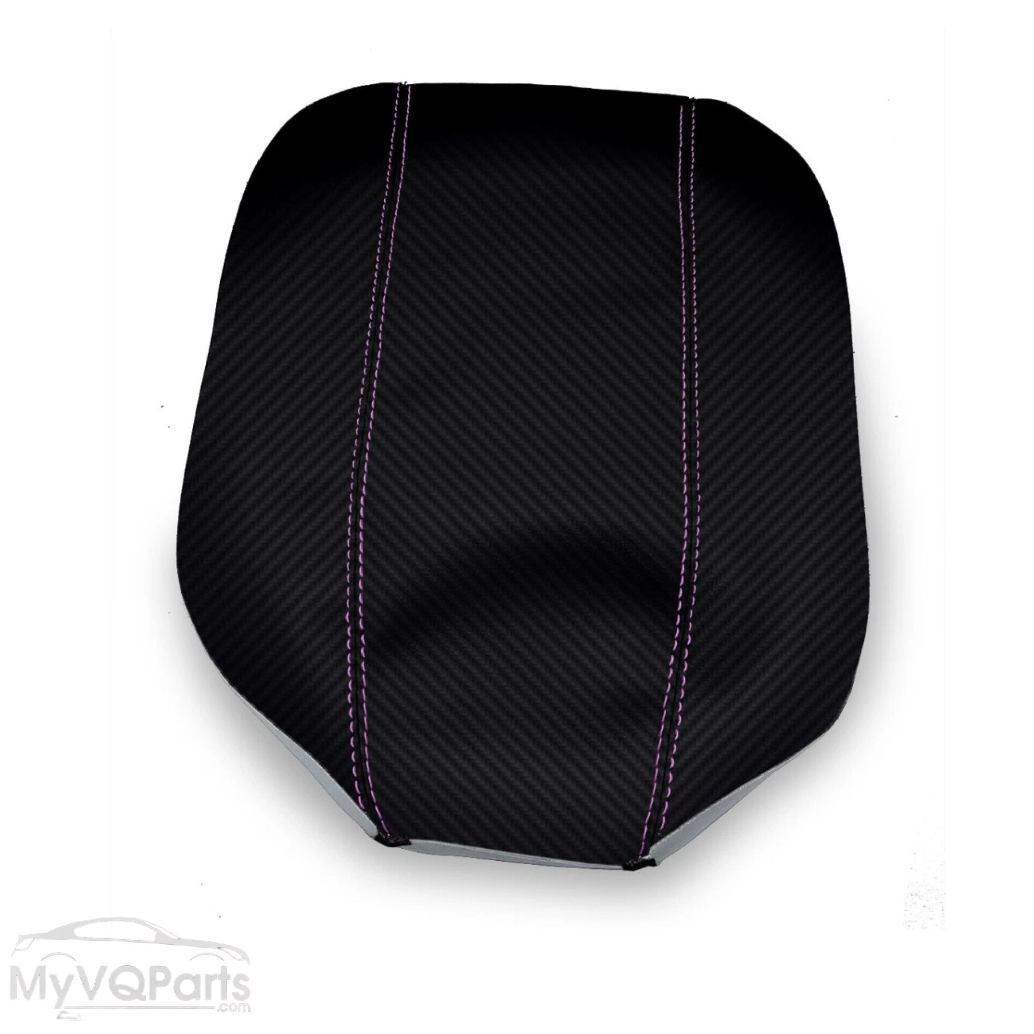 MyVQParts Console Lid Cover Carbon Fiber Style for Infiniti G35 Coupe 2002-2007 Custom Stitch