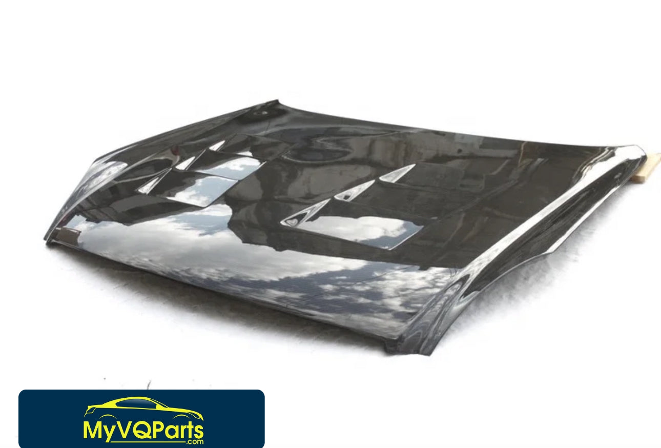 2003–2007 G35 Coupe Carbon Fiber Hood – Square Vent Style