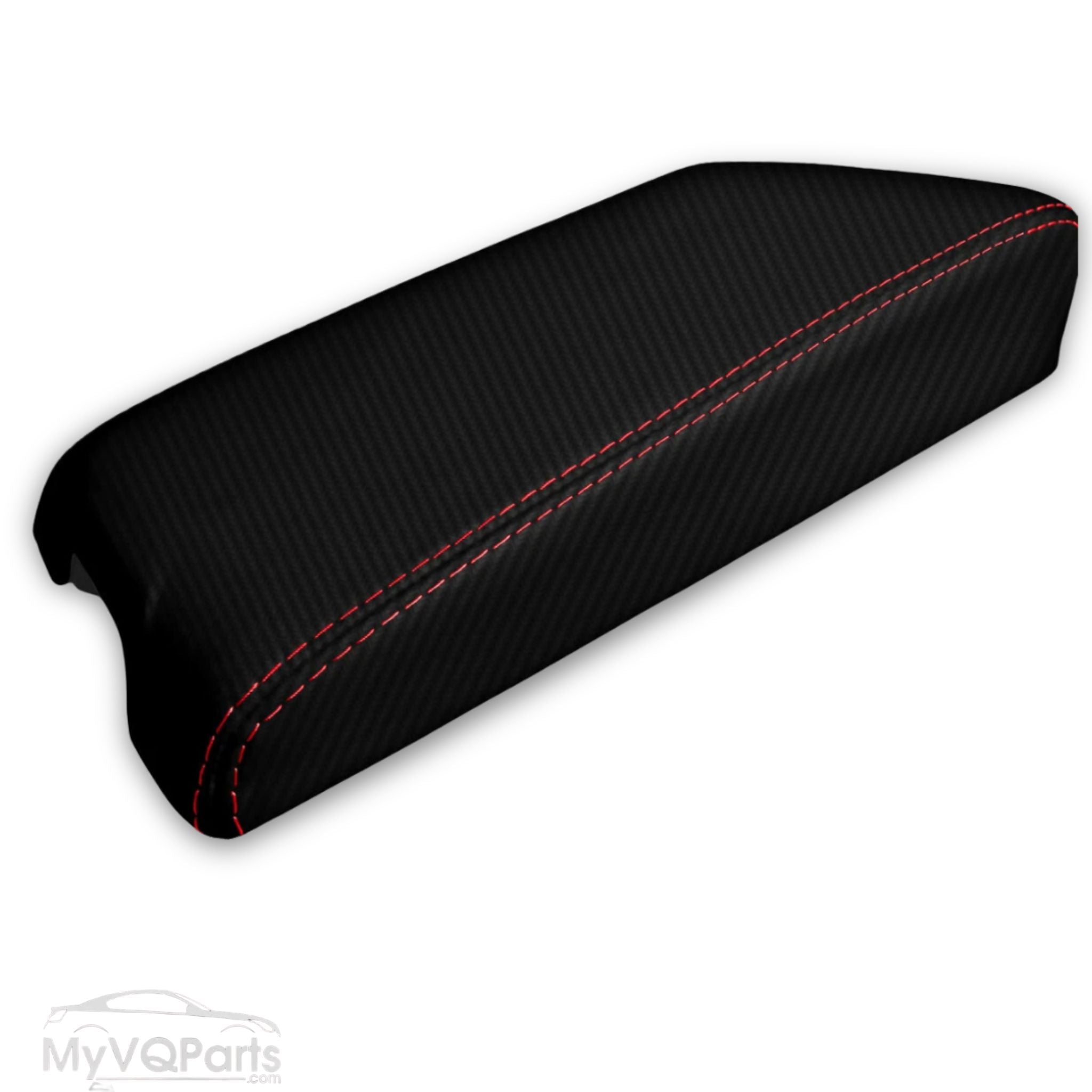 MyVQParts Console Lid Cover Carbon Fiber Style for Infiniti G35 Coupe 2002-2007 Custom Stitch