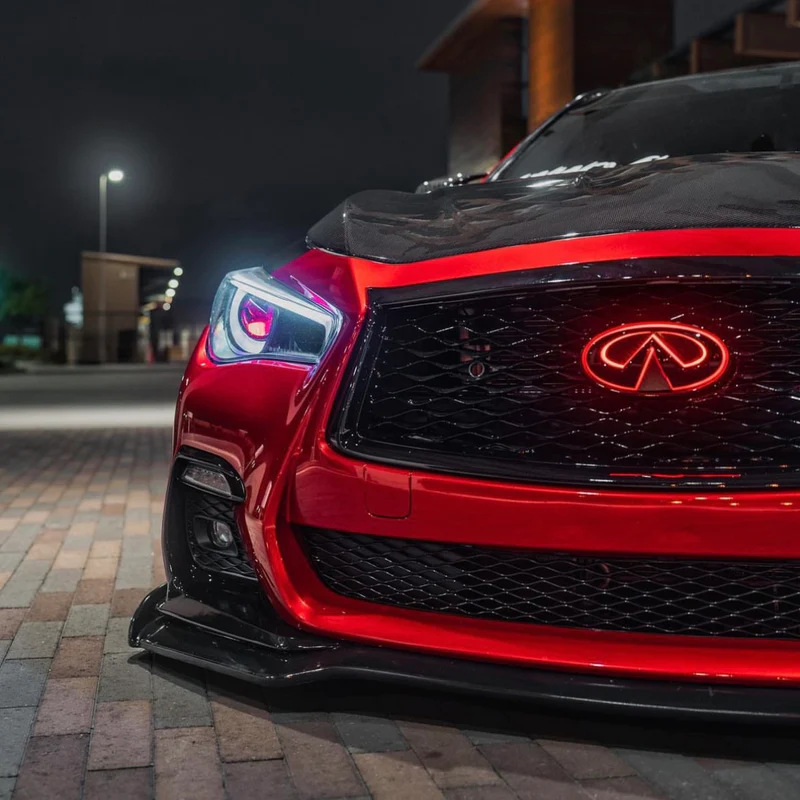 MyVQParts Q50/Q60 LED Emblem - Cool White, RGB, Chasing RGB, & Carbon Fiber Options