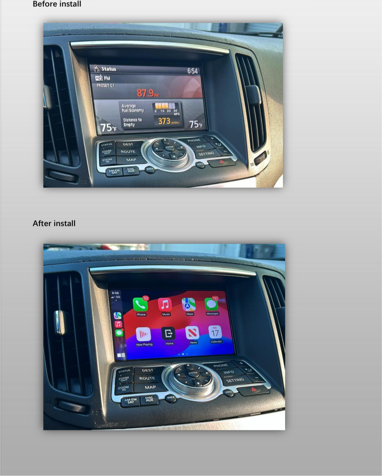 MyVQParts Apple CarPlay/Android Auto Module for G37, 370Z, Q50, Q60 GTR & Other Infiniti/Nissan Models