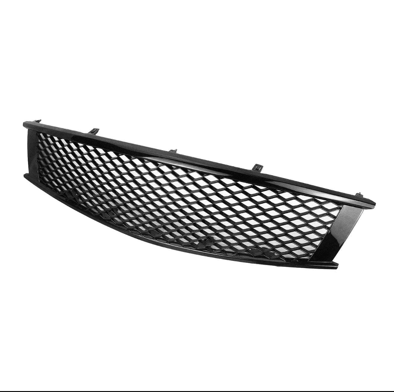 MyVQParts Infiniti G37/Q60 Coupe 2008-2015 Front Bumper Grill – Upper Diamond Mesh Grille (Gloss Black)