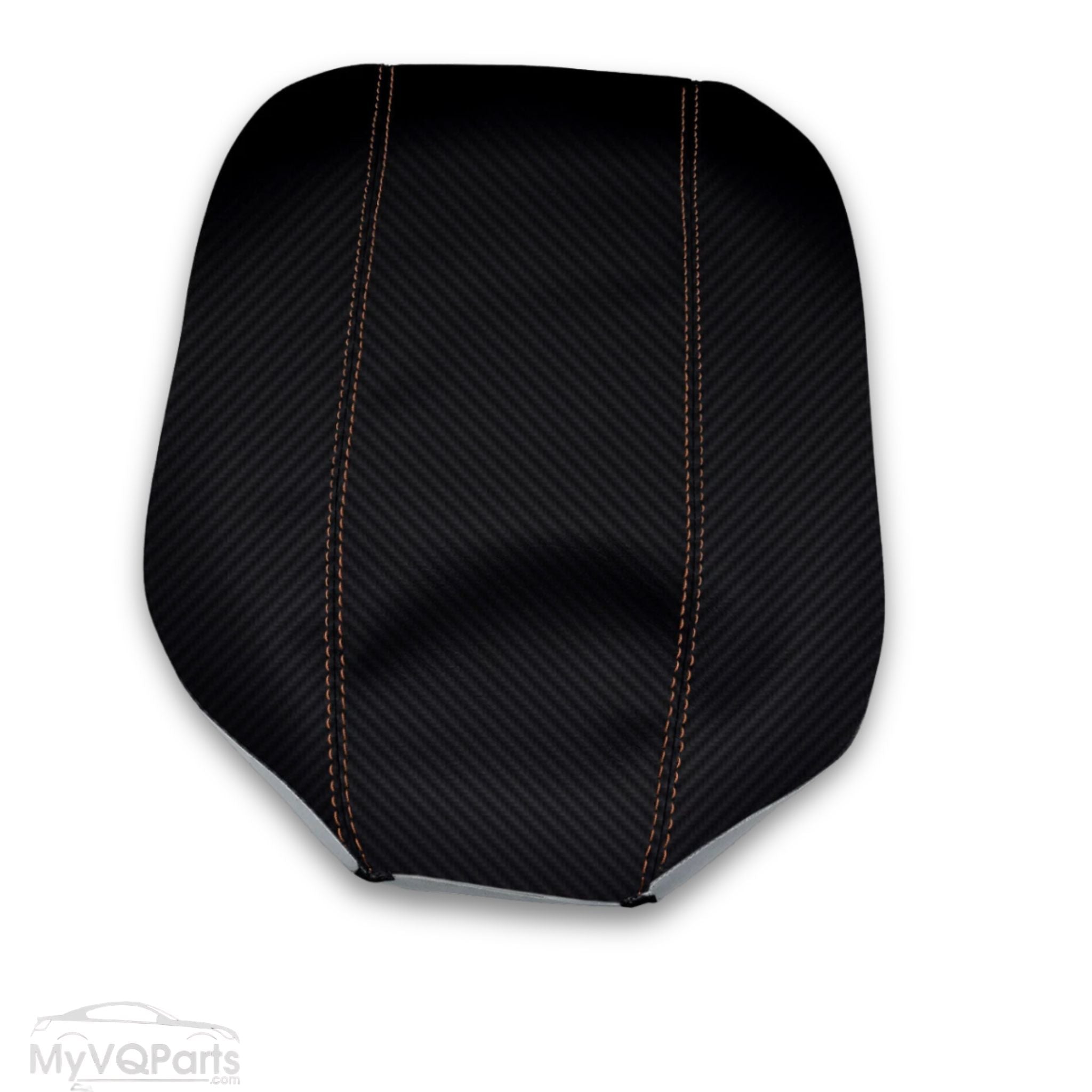MyVQParts Console Lid Cover Carbon Fiber Style for Infiniti G35 Coupe 2002-2007 Custom Stitch