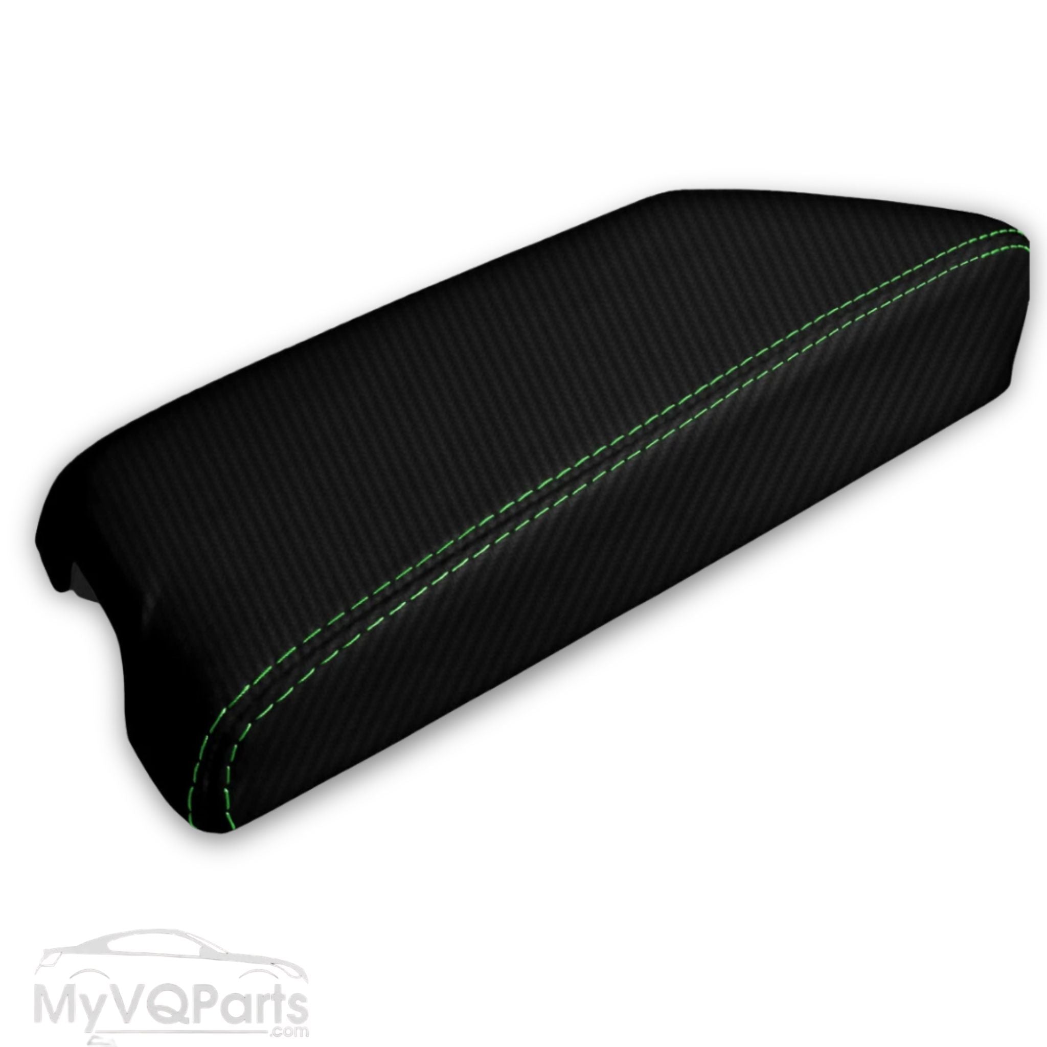 MyVQParts Console Lid Cover Carbon Fiber Style for Infiniti G35 Coupe 2002-2007 Custom Stitch