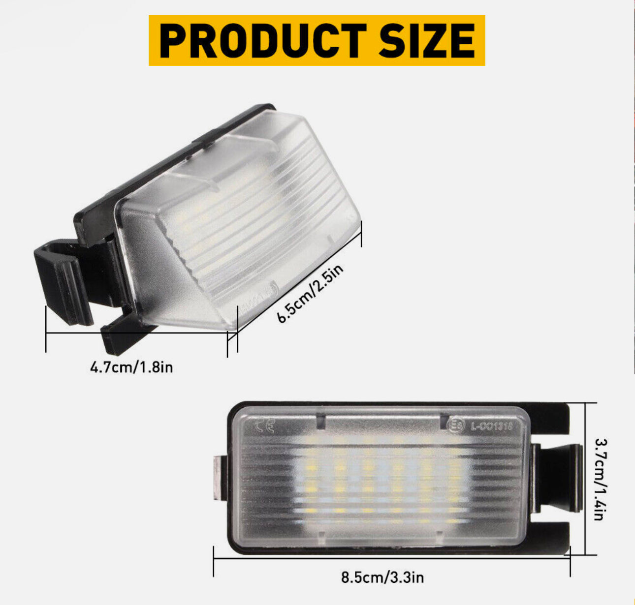 03-15 GTR 370Z 350Z G35 G37 Q60 Q40 2X 18-LED License Plate Tag Lights 6000K