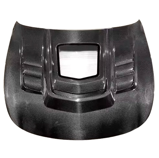 G37 Full Carbon Fiber Hood – Tempered Glass Engine View Window + Vented Design (New Style)