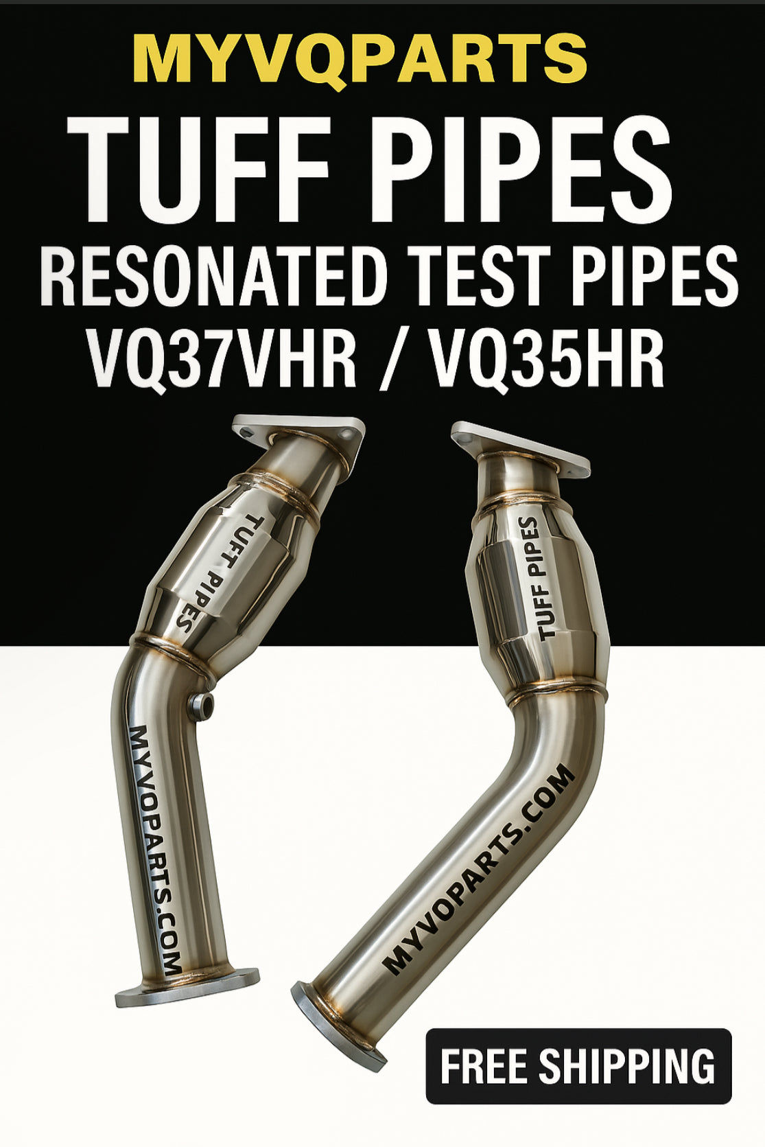 G37/370z “Tuff Pipes” Resonated test pipes VQ37VHR/VQ35HR